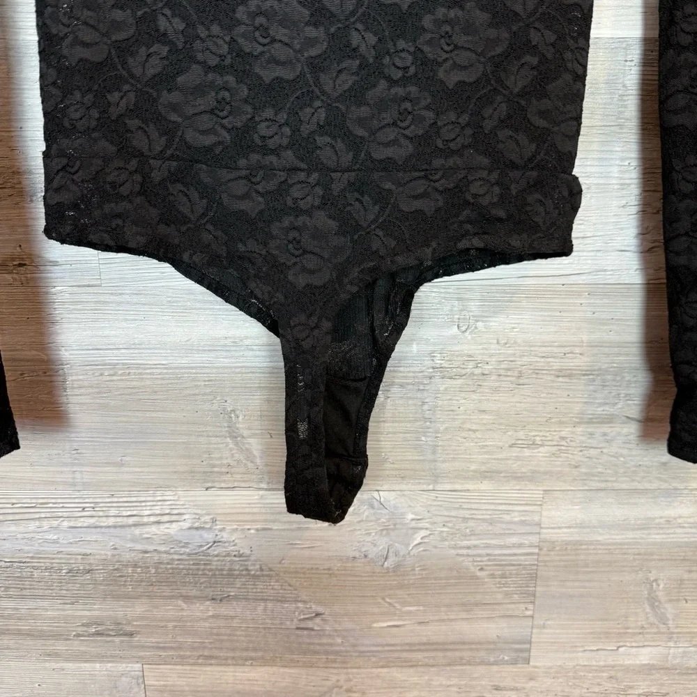 Intimately Free People Black Lace Bodysuit